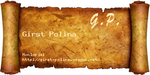 Girst Polina névjegykártya